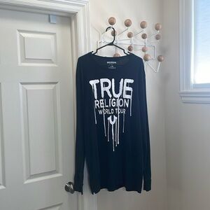 True Religion - Classic Long Sleeve Cozy Oversized Shirt - Black - L